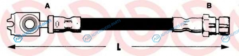 T 85 112 Шланг тормозной | перед