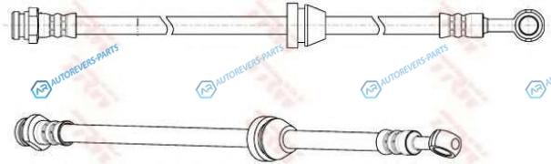 PHD947 Шланг тормозной | перед правлев