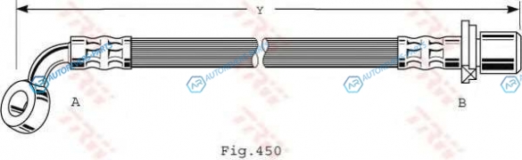 PHD476 Шланг тормозной | зад