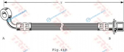 PHD473 Шланг тормозной | зад