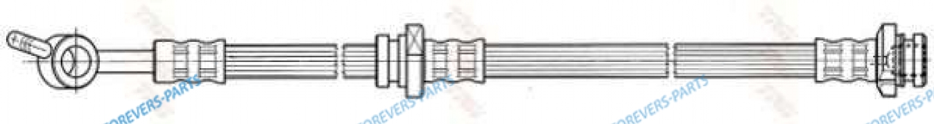 PHD518 Шланг тормозной | перед прав