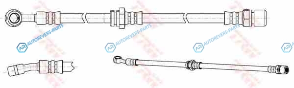 PHD992 Шланг тормозной | перед лев