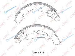 BS-8001 Колодки тормозные барабанные | зад