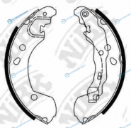 FN1255 Колодки тормозные барабанные | зад