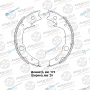 AVS0121 Колодки тормозные барабанные AVANTECH