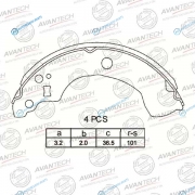 AVS0208 Колодки тормозные барабанные AVANTECH
