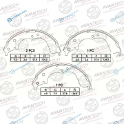 AVS0115 Колодки тормозные барабанные AVANTECH