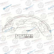 AVS1001 Колодки тормозные барабанные AVANTECH