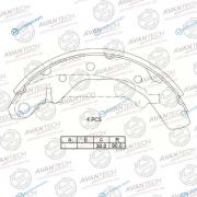 AVS1302 Колодки тормозные барабанные AVANTECH