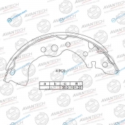 AVS0211 Колодки тормозные барабанные AVANTECH