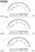 K5524 Колодки тормозные барабанные Honda Accord 88-93 K5524