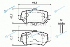 0 986 424 646 Колодки тормозные дисковые | зад