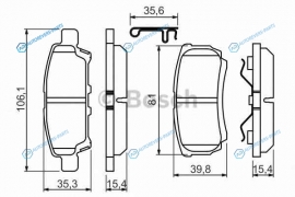 0 986 494 502 Колодки тормозные дисковые | зад