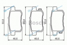 0 986 494 338 Колодки тормозные дисковые | зад
