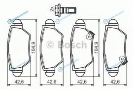 0 986 494 014 Колодки тормозные дисковые | зад