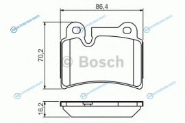0 986 494 210 Колодки тормозные дисковые | зад