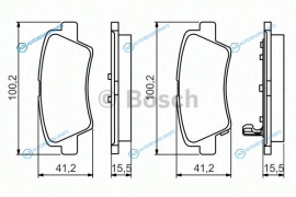 0 986 494 557 Колодки тормозные дисковые | зад