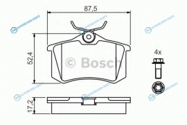 0 986 461 769 Колодки тормозные дисковые | зад