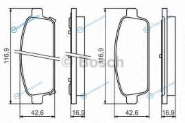 0 986 494 435 Колодки тормозные дисковые | зад
