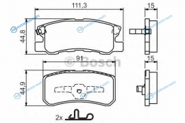 0 986 424 717 Колодки тормозные дисковые | зад