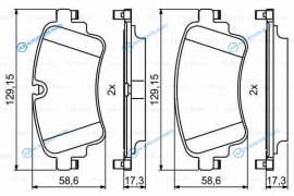 0 986 494 833 Колодки тормозные дисковые | зад