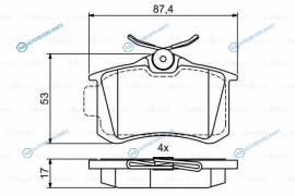 0 986 495 455 Снят. замена 461 769 Колодки тормозные дисковые | зад
