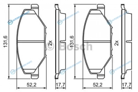 0 986 495 390 Колодки тормозные дисковые | перед