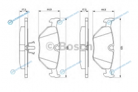 0 986 469 960 Колодки тормозные дисковые | зад
