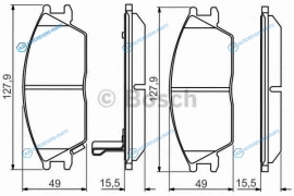 0 986 495 221 Колодки тормозные дисковые | перед