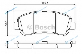 0 986 494 244 Колодки тормозные дисковые | перед