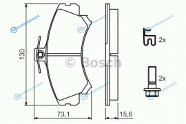 0 986 424 371 Колодки тормозные дисковые | перед