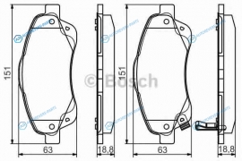 0 986 495 083 Колодки тормозные дисковые | перед