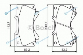 0 986 494 449 Колодки тормозные дисковые | перед