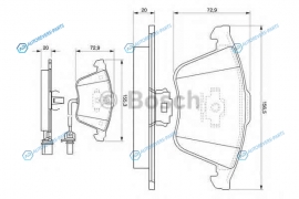 0 986 494 104 Колодки тормозные дисковые | перед