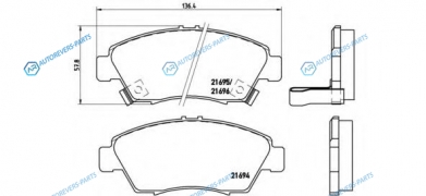 P 28 023 Колодки тормозные дисковые | перед