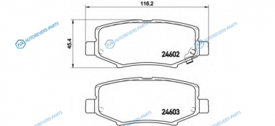 P 18 024 Колодки тормозные дисковые | зад