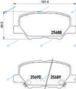 P 61 111 Колодки тормозные дисковые | зад