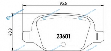 P 23 064 Колодки тормозные дисковые | зад
