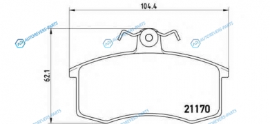 P 41 003 Колодки тормозные дисковые | перед