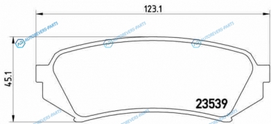 P 83 049 Колодки тормозные дисковые | зад
