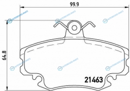 P 68 008 Колодки тормозные дисковые | перед