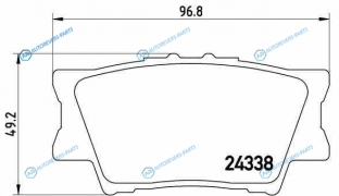 P 83 089 Колодки тормозные дисковые | зад
