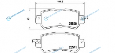 P 49 047 Колодки тормозные дисковые | зад