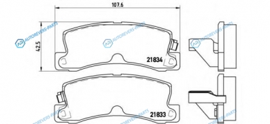 P 83 015 Колодки тормозные дисковые | зад