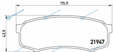 P 83 024 Колодки тормозные дисковые | зад