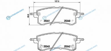 P 56 082 Колодки тормозные дисковые | зад