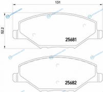 P 85 121 Колодки тормозные дисковые | перед