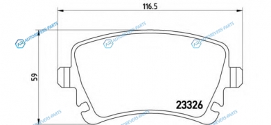 P 85 083 Колодки тормозные дисковые | зад
