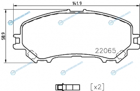 P 56 099 Колодки тормозные дисковые | перед