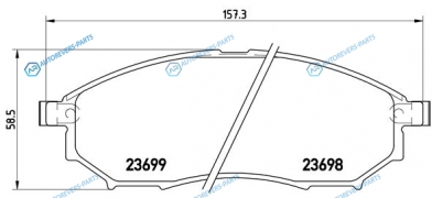 P 56 058 Колодки тормозные дисковые | перед
